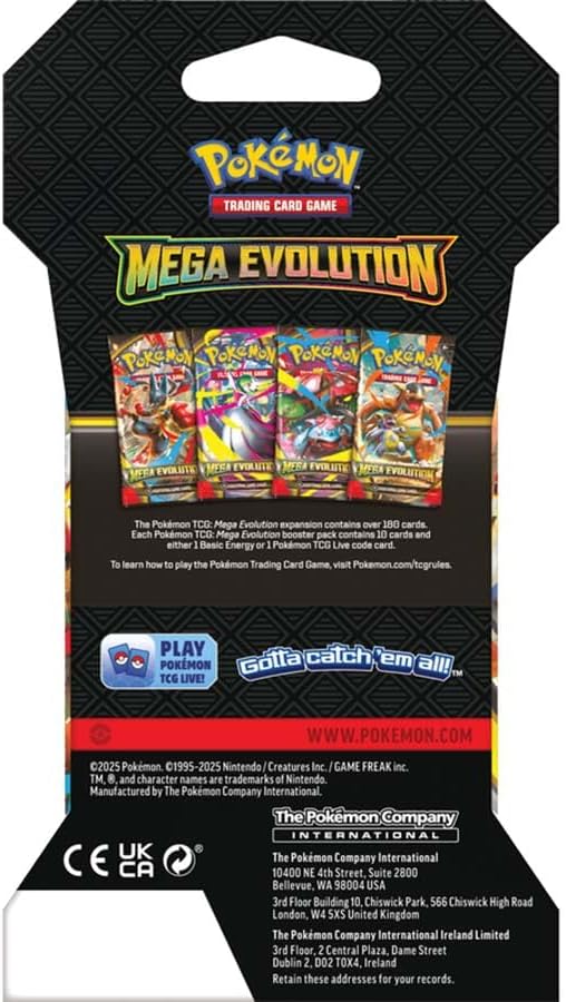 Pokémon TCG: Mega Evolution Sleeved Booster Pack (10 Cards)